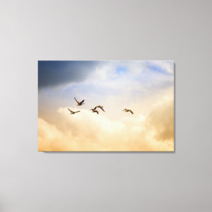 Vogelgrippe im Flug Leinwanddruck
