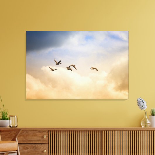 Vogelgrippe im Flug Leinwanddruck (Insitu (Wohnzimmer))