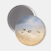 Vogelgrippe im Flug Magnet (Vorderseite/Rückseite)