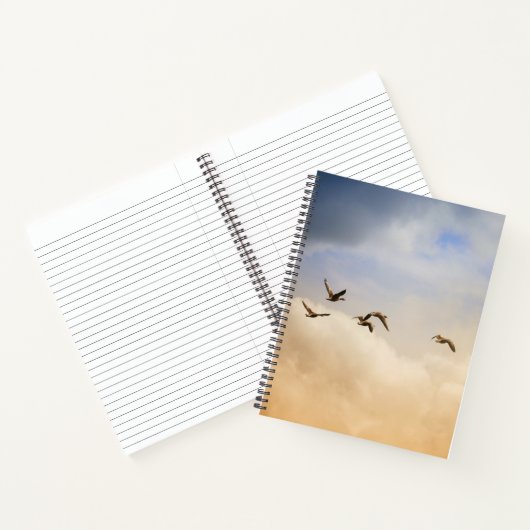 Vogelgrippe im Flug Notizblock (Innenseite)
