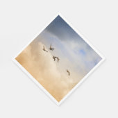 Vogelgrippe im Flug Serviette (Ecke)