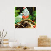 Vogelgrün Poster (Küche)