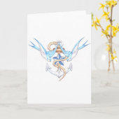 Vogelgrüßkarte Karte (Gelbe Blume)