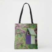 Vogelhaus auf einem Redbud-Baum Tasche (Vorderseite)
