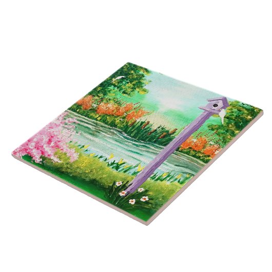 Vogelhaus Fliese (Seite)