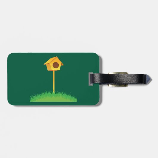 Vogelhaus Gepäckanhänger (Rückseite horizontal)