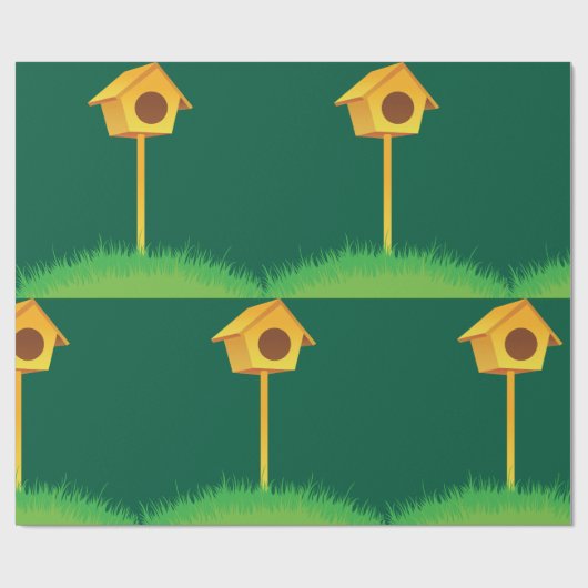 Vogelhaus Geschenkpapier (Flach)