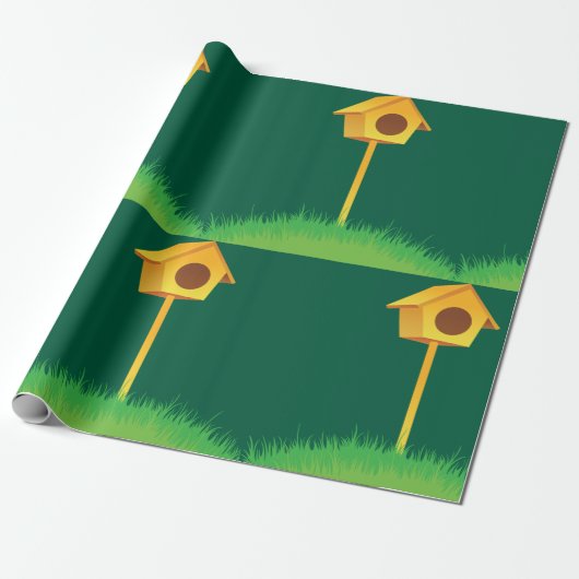 Vogelhaus Geschenkpapier (Ungerollt)
