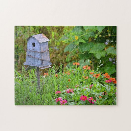 Vogelhaus im Garten Puzzle (Horizontal)
