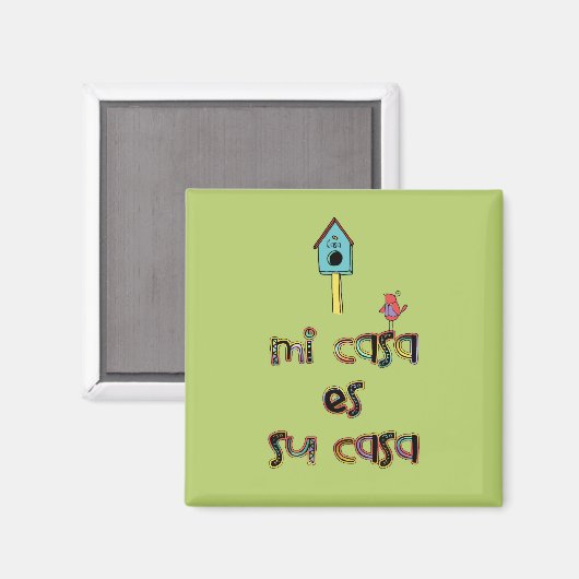 Vogelhaus Magnet (Vorderseite/Rückseite)