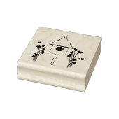 Vogelhaus mit Hummingbirds Art Briefmarke Gummistempel (Stempel)