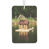 Vogelhaus mit Teich und Bergrutschbahn Autolufterfrischer (Rückseite)