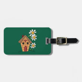 Vogelhaus und Blume Gepäckanhänger (Vorderseite horizontal)