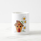 Vogelhaus und Blume Kaffeetasse