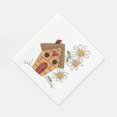 Vogelhaus und Blume Serviette (Ecke)