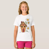 Vogelhaus und Blume T-Shirt (Vorne ganz)