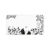 Vogelhochzeit der verzauberten Waldlove Adressaufkleber (Vorne)