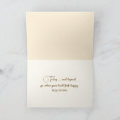 Vogelholzhütte in Goldener Morgennebel Karte (Innenseite)