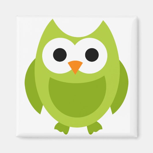 Vogelhühner Grüner Niedlicher Cartoon Tier Magnet (Vorne)