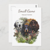 Vogelhund, Fasanenjagd Postkarte (Vorne/Hinten)