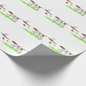 Vogelhund und Fasane Geschenkpapier (Ecke)