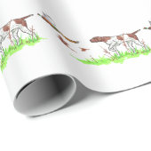 Vogelhund und Fasane Geschenkpapier (Rolleneckpunkt)