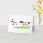 Vogelhund und Fasane Karte (Gelbe Blume)