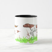 Vogelhund und Fasane Tasse (Zentrum)