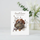 Vogelhund , Vogeljagd in Upland Postkarte (Stehend Vorderseite)