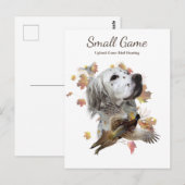 Vogelhund , Vogeljagd in Upland Postkarte (Vorne/Hinten)