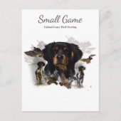 Vogelhund , Vogeljagd in Upland Postkarte (Vorderseite)