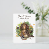 Vogelhund , Vogeljagd in Upland Postkarte (Stehend Vorderseite)