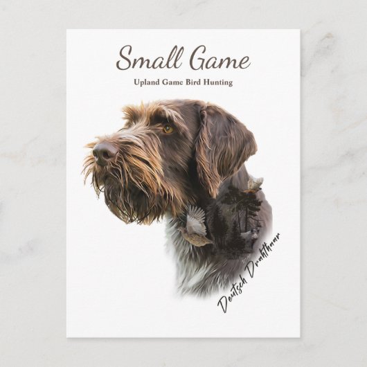 Vogelhund , Vogeljagd in Upland Postkarte (Vorderseite)