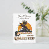 Vogelhund , Vogeljagd in Upland Postkarte (Stehend Vorderseite)