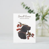 Vogelhund , Vogeljagd in Upland Postkarte (Stehend Vorderseite)