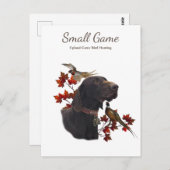 Vogelhund , Vogeljagd in Upland Postkarte (Vorne/Hinten)