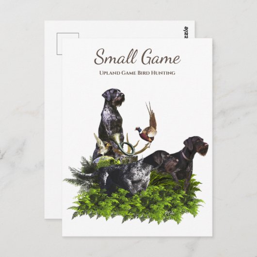 Vogelhund , Vogeljagd in Upland Postkarte (Vorne/Hinten)