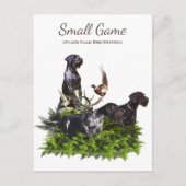Vogelhund , Vogeljagd in Upland Postkarte (Vorderseite)