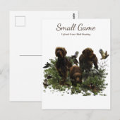 Vogelhund , Vogeljagd in Upland Postkarte (Vorne/Hinten)