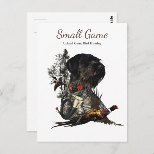 Vogelhund , Vogeljagd in Upland Postkarte (Vorne/Hinten)