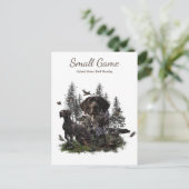Vogelhund , Vogeljagd in Upland Postkarte (Stehend Vorderseite)