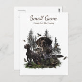 Vogelhund , Vogeljagd in Upland Postkarte (Vorne/Hinten)