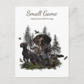 Vogelhund , Vogeljagd in Upland Postkarte (Vorderseite)