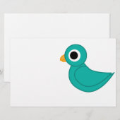 Vogelillustration Briefpapier (Vorne/Hinten)