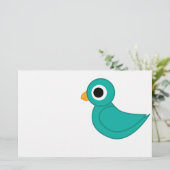 Vogelillustration Briefpapier (Stehend Vorderseite)