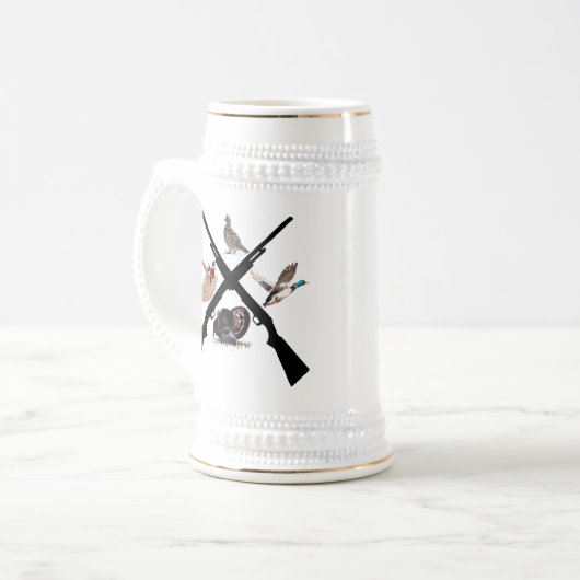 Vogeljagd Bierglas (Vorderseite Links)