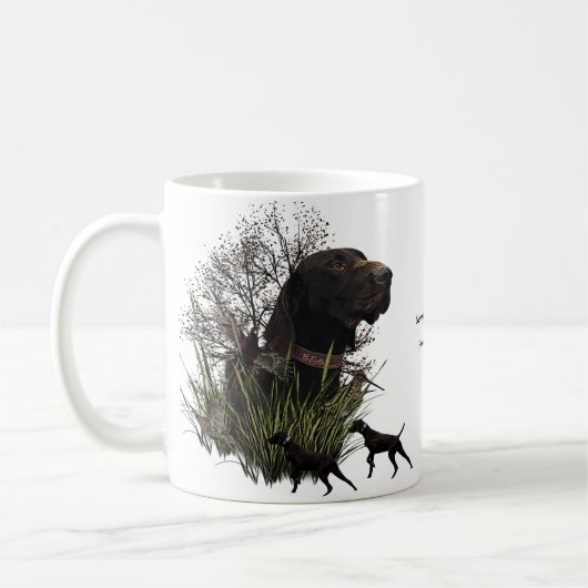 Vogeljagd , deutscher Kurzzeitpointer Kaffeetasse (Links)