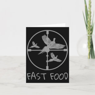Vogeljagd Funny Hunter Fast Food Fasan Karte