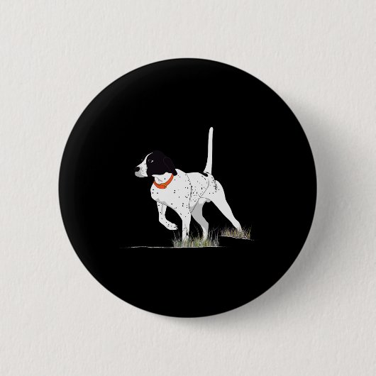 Vogeljagd Männer Englischer Zeiger Hund Gr Button (Vorderseite)