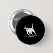 Vogeljagd Männer Englischer Zeiger Hund Gr Button (Vorne & Hinten)